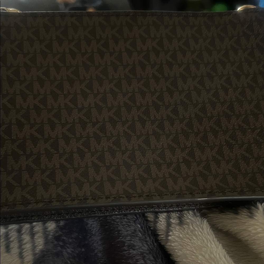 Michael Kors Dark Brown MK Monogram Bifold Wallet